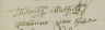 Thomas Chatfield 1568-1637. Signature.