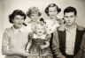 Clemens children: Carleen, Claudia, Betty, Larry, in front Cathy.